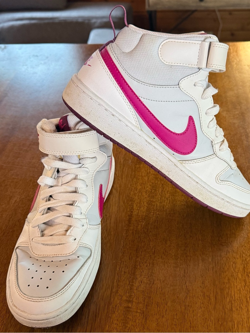 Nike Court Borough Mid 2 GS Pink Prime White High Top CD7782-006